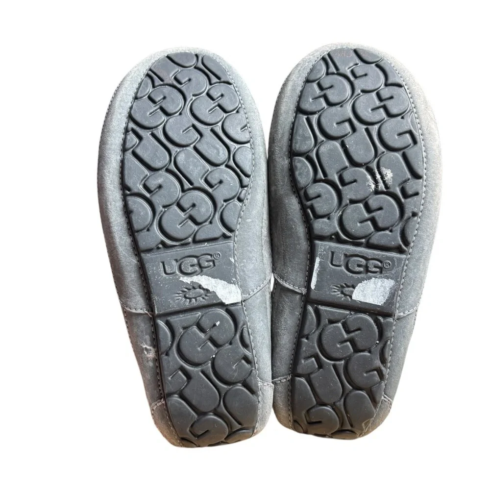 UGG Ascot Gray Wool Slippers w/Wool Fleece Lining – Men’s Sz 7/Women’s 8.5